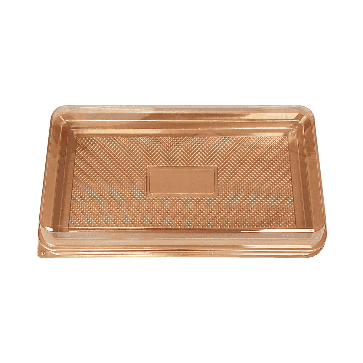 ZK-PET-044 一次性金色PET食品包裝容器適用于外賣(mài)甜點(diǎn)、水果和面包