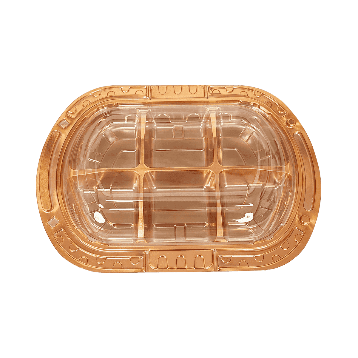ZK-PET-046 帶蓋的防漏外賣(mài)PET食品包裝容器