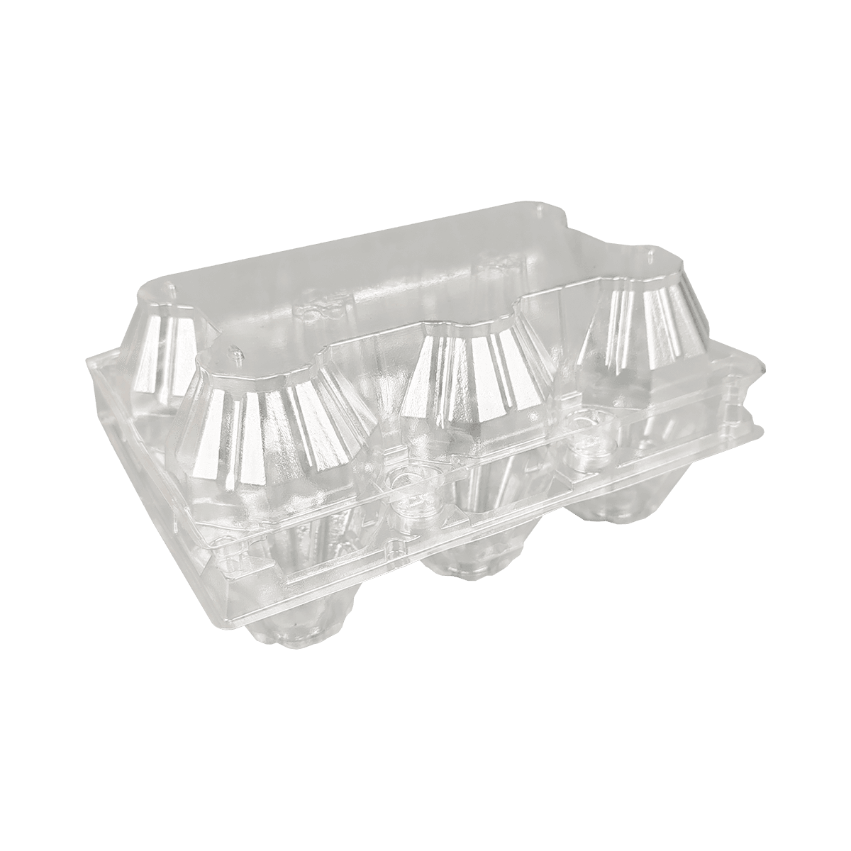 可重復(fù)使用的PET透明6個(gè)雞蛋紙箱，適用于雞蛋貿(mào)易商市場(chǎng)